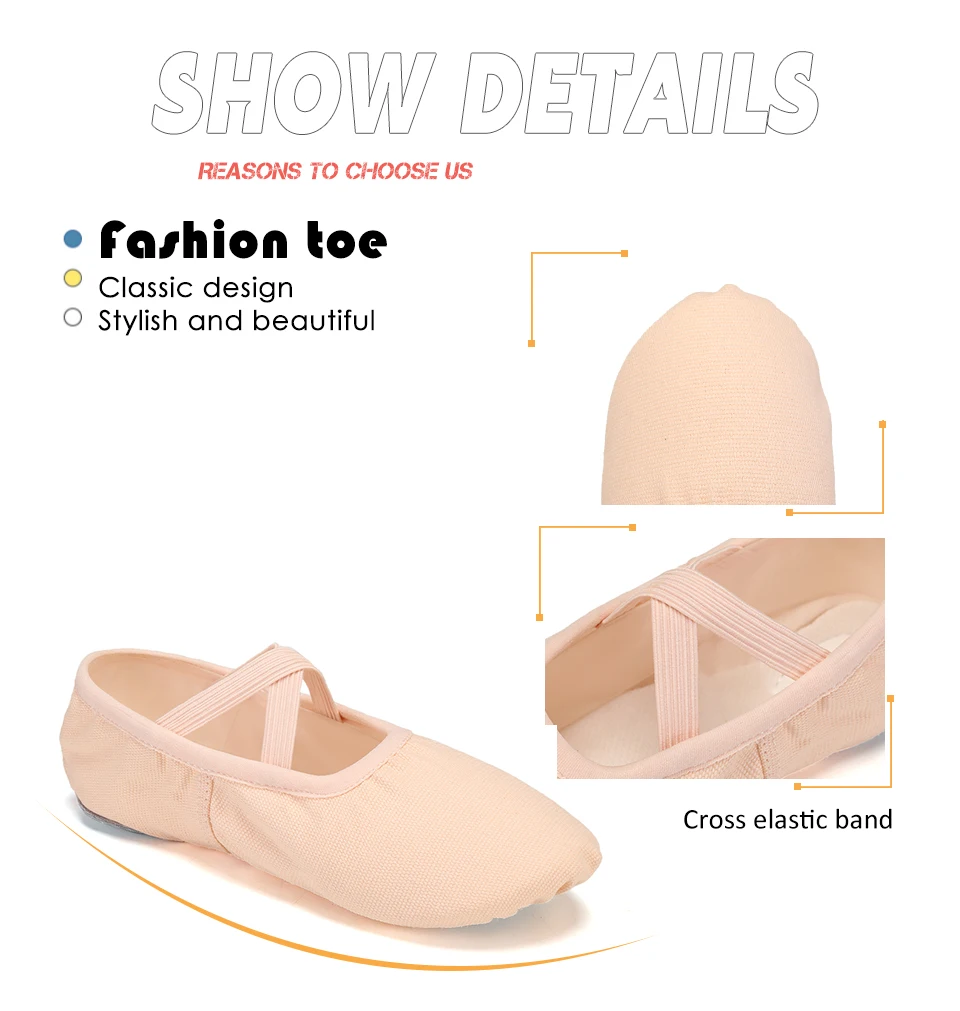 Girls Ballet Shoes For Woman Kids Ballet Slippers Women Ballet Flats Children Practise Dance Shoe Soft Sole Canvas Training Shoe