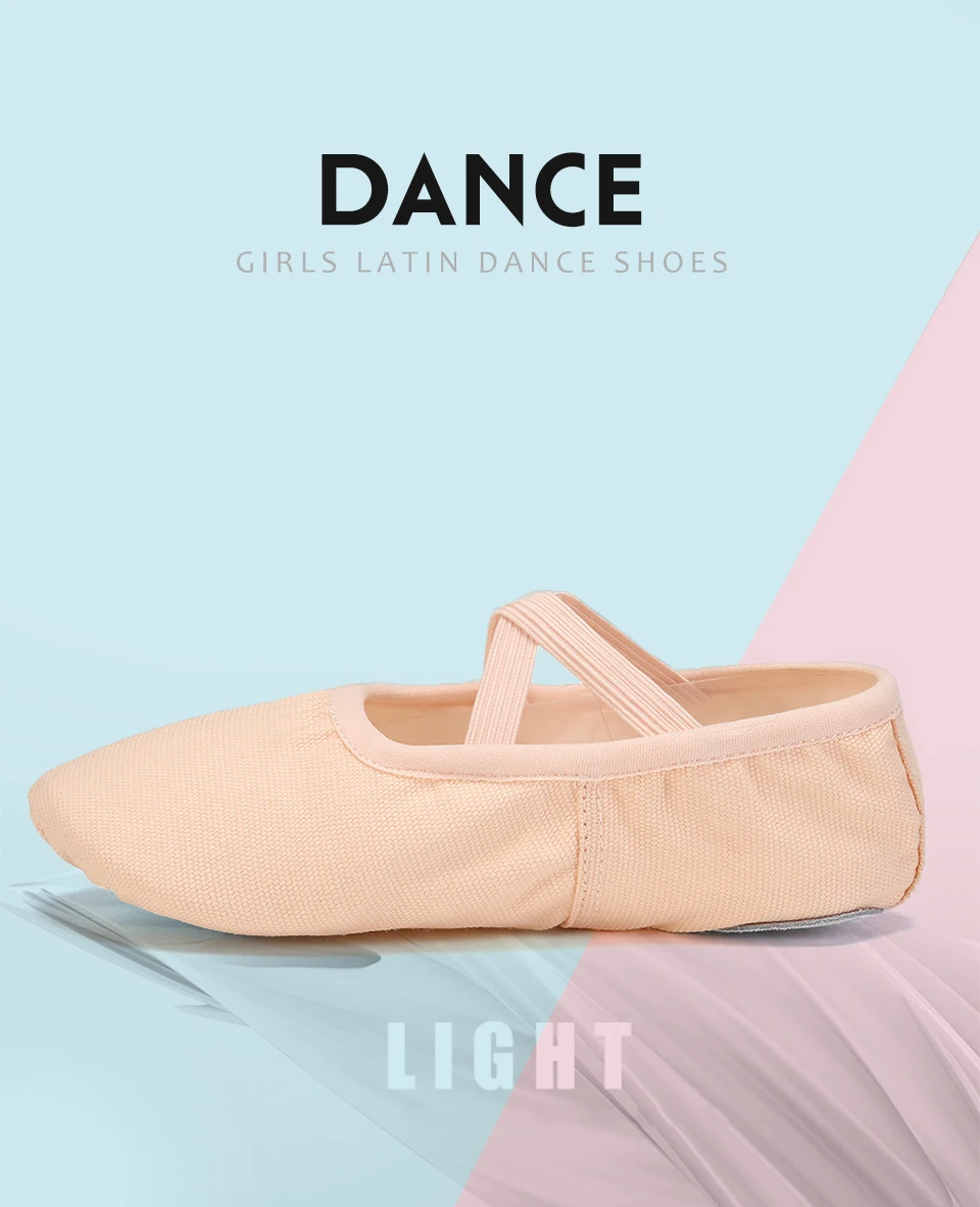 Girls Ballet Shoes For Woman Kids Ballet Slippers Women Ballet Flats Children Practise Dance Shoe Soft Sole Canvas Training Shoe