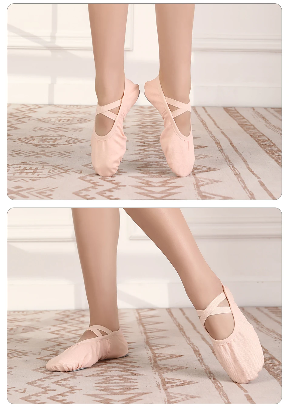 Girls Ballet Shoes For Woman Kids Ballet Slippers Women Ballet Flats Children Practise Dance Shoe Soft Sole Canvas Training Shoe