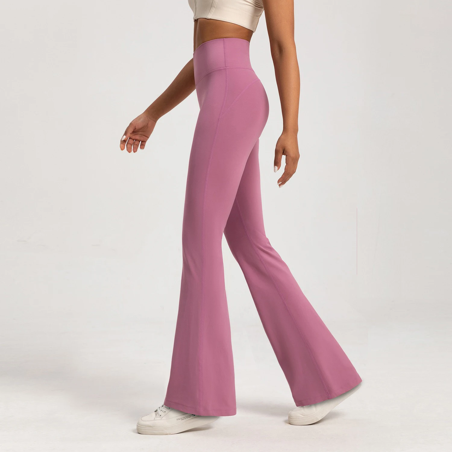 High-end Yoga Leggings Slim Yoga Pants High Waist Wide Leg Pants Bottoms Breathable Gym Casual Sports Bell Leggings Female
