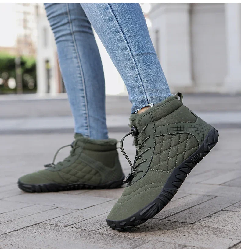 Brand New Winter Boots for Men Women Snow BareFoot Outdoor Non-slip Warm Fur Casual Sneakers Plus Size Ankle Boots Hiking Shoes