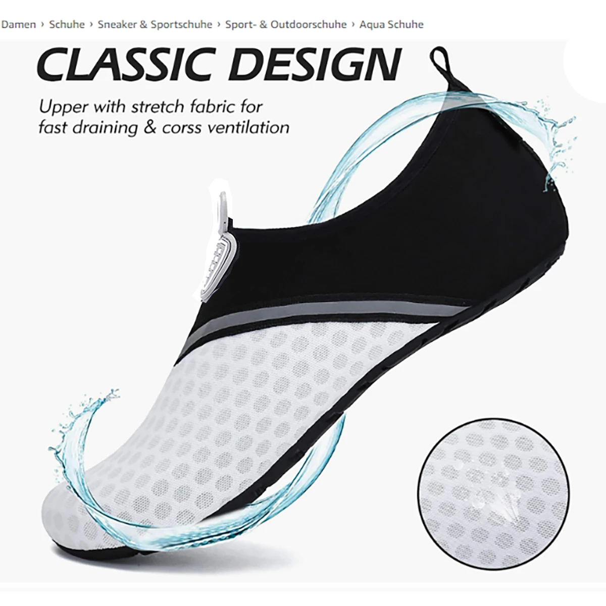 Unisex Water Shoes Soft Beach Non-Slip Aqua Shoes Quick Dry Breathable Swimming Diving Snorkeling Sneaker Socks Slipper