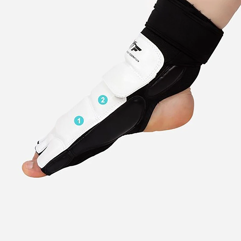 Taekwondo Leather Foot Gloves Sparring Karate Ankle Protector Guard Gear Boxing Martial Arts Foot Guard Sock Adult Kid