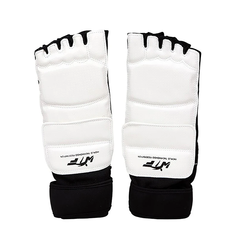 Taekwondo Leather Foot Gloves Sparring Karate Ankle Protector Guard Gear Boxing Martial Arts Foot Guard Sock Adult Kid
