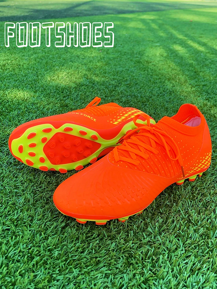 Men Football Cleats Fashion Youth Soccer Shoes Knit Football Training Trainers Breathable Society Campo Non Slip Sports Footwear
