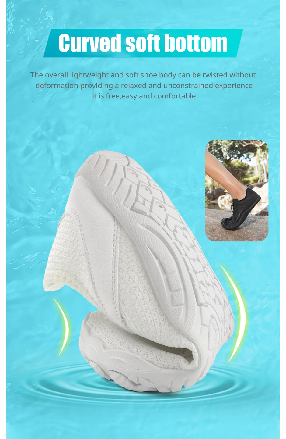 EOCENE Men Women Barefoot Wadding Unisex Quick-drying Swimming Beach Fitness Outdoor Sports Amphibious Aqua Water Sneakers Shoes