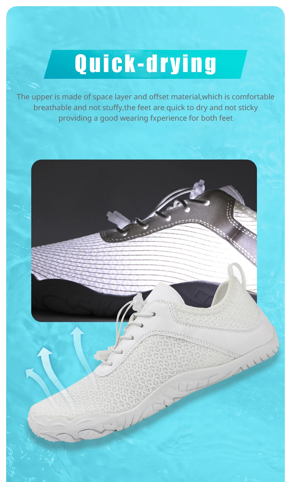 EOCENE Men Women Barefoot Wadding Unisex Quick-drying Swimming Beach Fitness Outdoor Sports Amphibious Aqua Water Sneakers Shoes