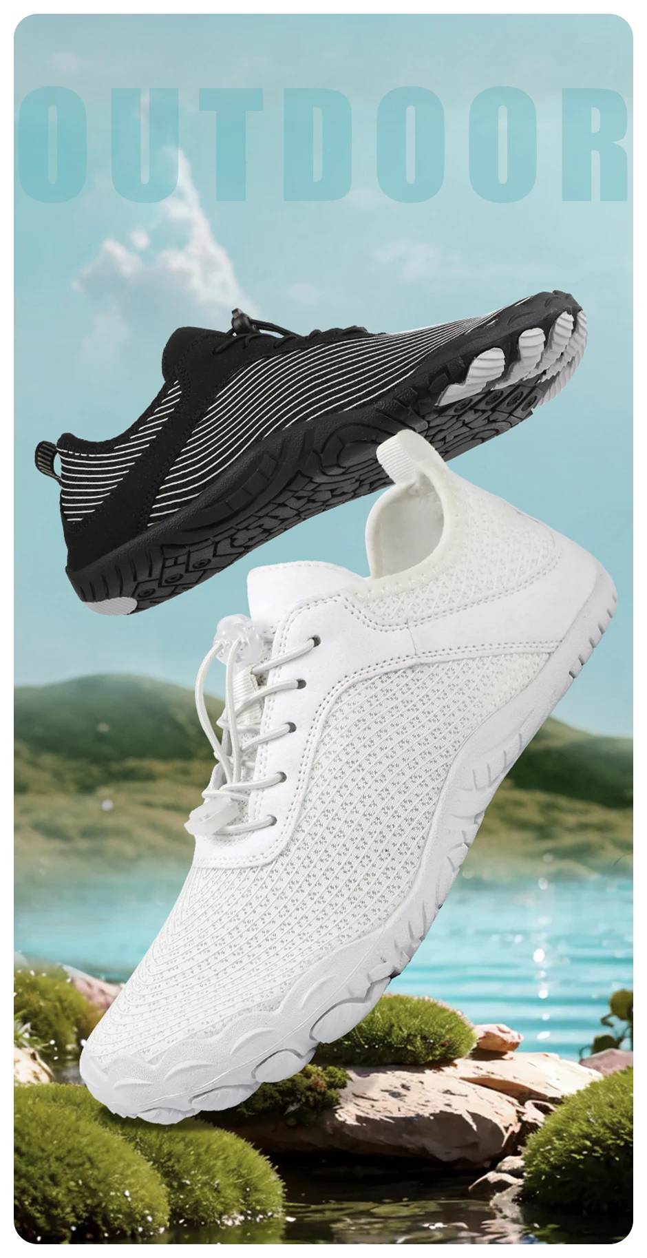 EOCENE Men Women Barefoot Wadding Unisex Quick-drying Swimming Beach Fitness Outdoor Sports Amphibious Aqua Water Sneakers Shoes
