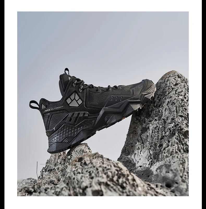 Rax Men Waterproof Hiking Shoes Breathable Hiking Boots Outdoor Trekking Boots Sports Sneakers Tactical Shoes