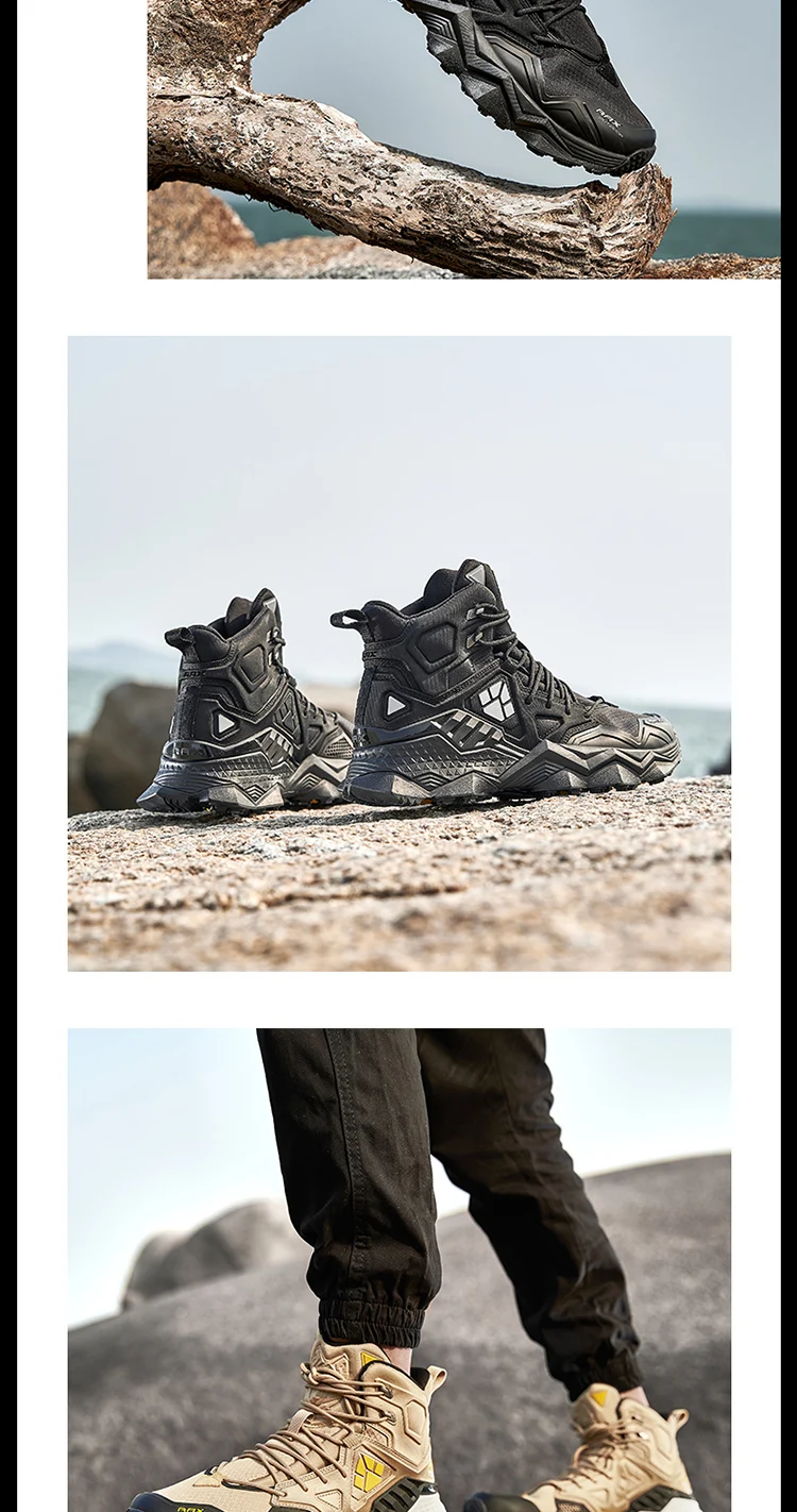 Rax Men Waterproof Hiking Shoes Breathable Hiking Boots Outdoor Trekking Boots Sports Sneakers Tactical Shoes