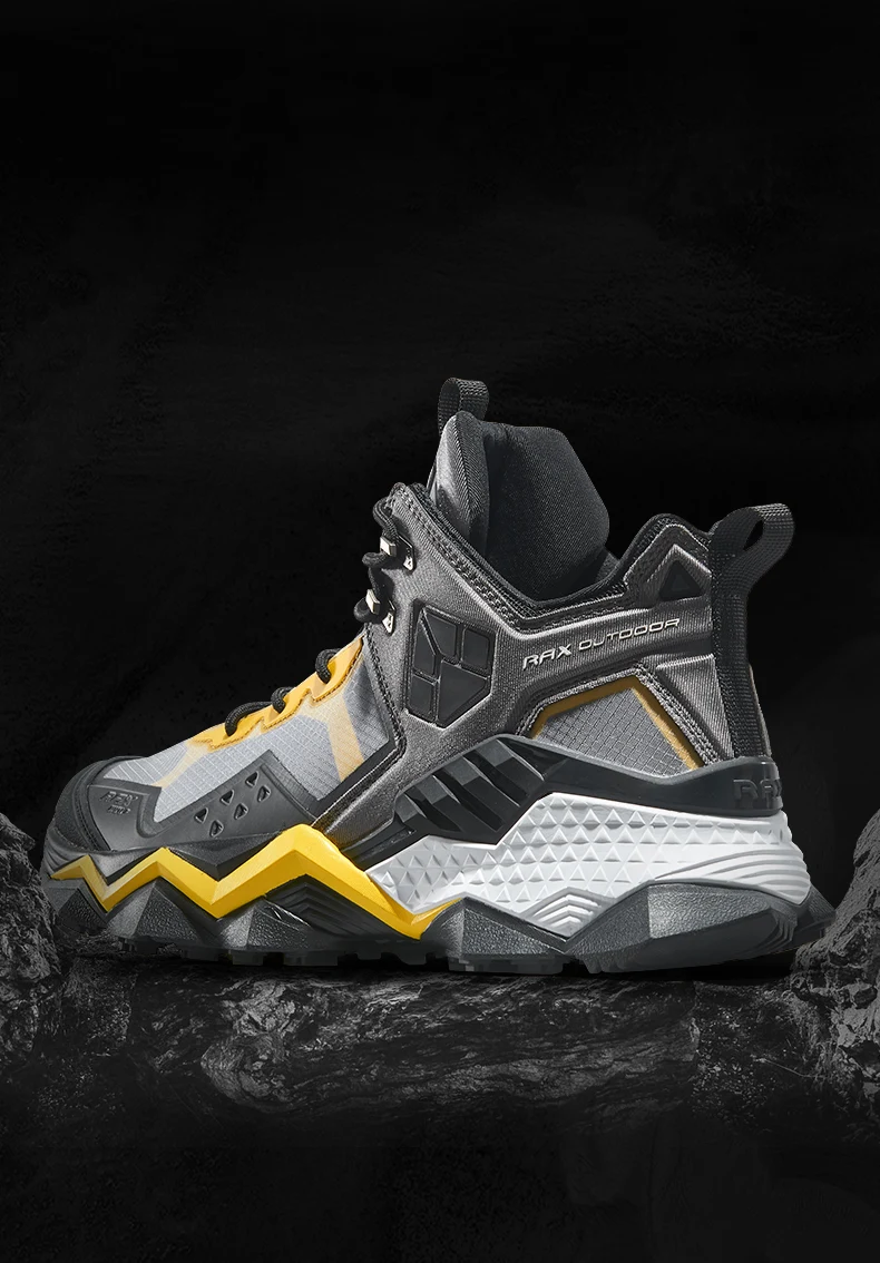 Rax Men Waterproof Hiking Shoes Breathable Hiking Boots Outdoor Trekking Boots Sports Sneakers Tactical Shoes