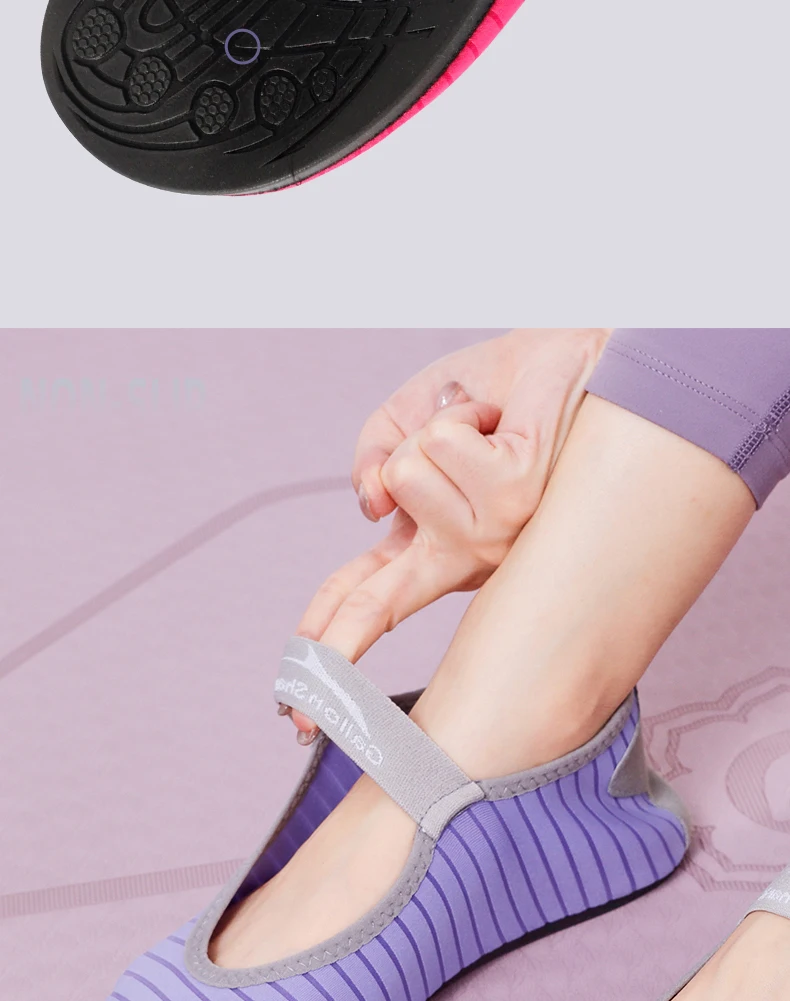 Gallon Shark Indoor Fitness Non-slip Soft-soled Yoga Shoes Women's Rope Jumping Mute Stretching Pilates Training Shoes