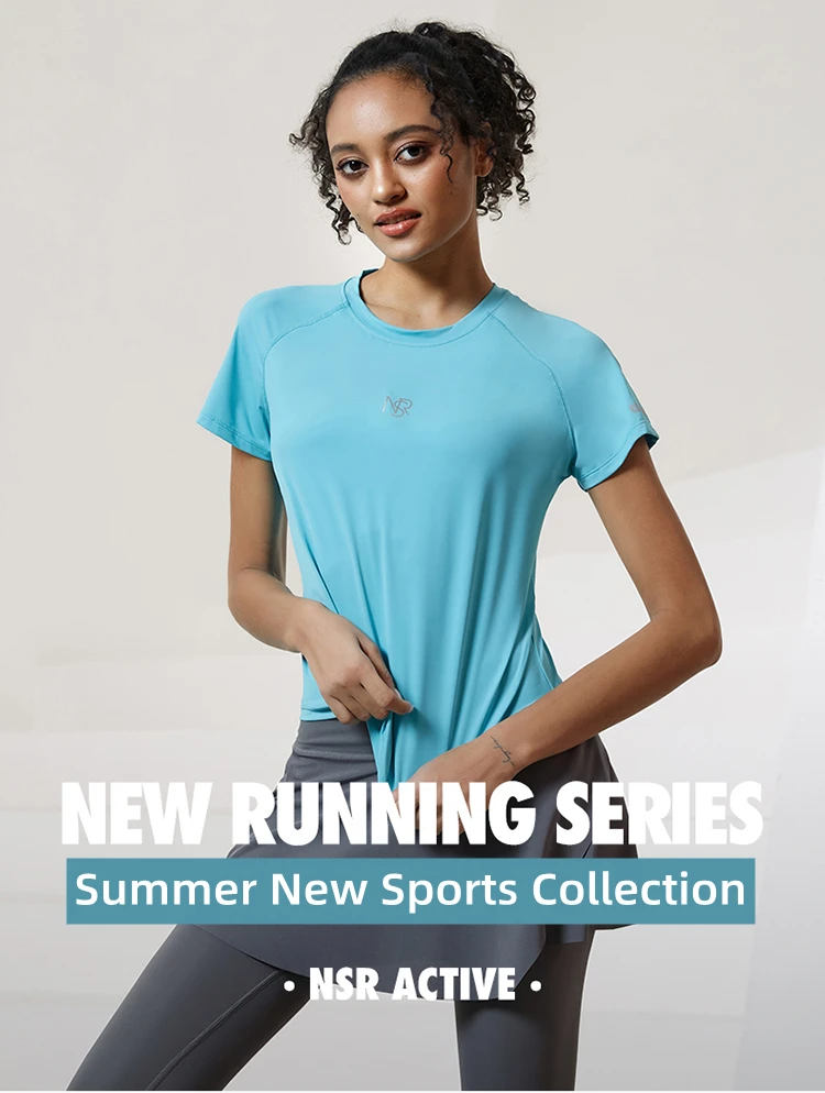 Women Running T Shirts Breathable Mesh Short Sleeves Quick Dry Outdoor Sport Shirt Gym Fitness Training Tees Yoga Jogging Tops