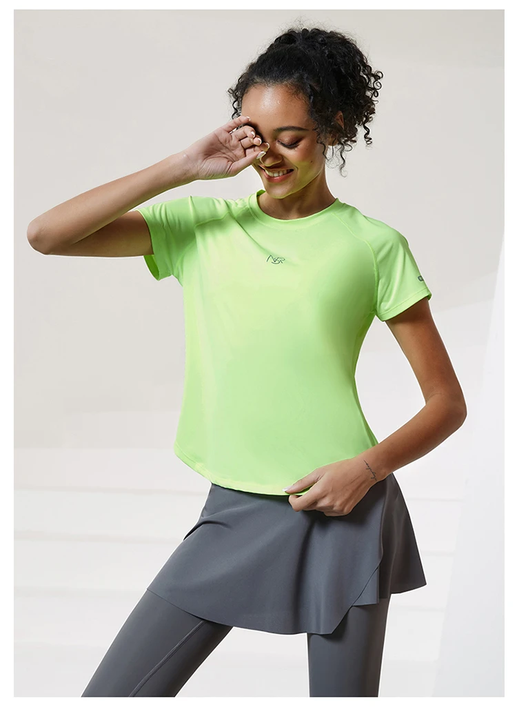Women Running T Shirts Breathable Mesh Short Sleeves Quick Dry Outdoor Sport Shirt Gym Fitness Training Tees Yoga Jogging Tops
