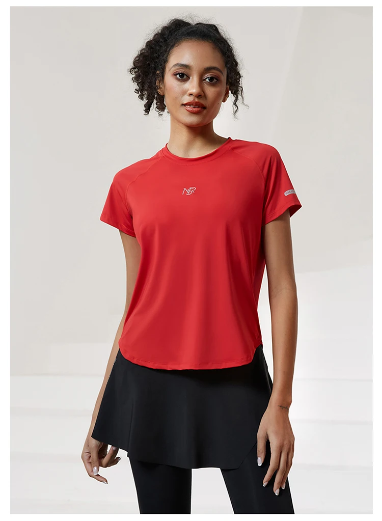 Women Running T Shirts Breathable Mesh Short Sleeves Quick Dry Outdoor Sport Shirt Gym Fitness Training Tees Yoga Jogging Tops