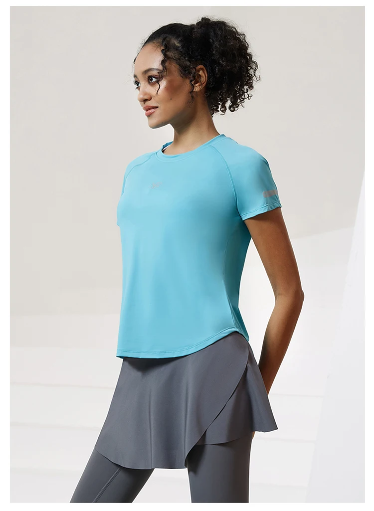 Women Running T Shirts Breathable Mesh Short Sleeves Quick Dry Outdoor Sport Shirt Gym Fitness Training Tees Yoga Jogging Tops