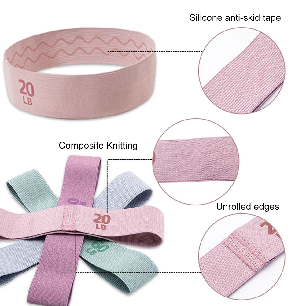 Elastic Resistance Booty Workout Bands Anti-Slip Squat Expander Bands Portable Glute Thigh Elastic Bands Yoga Gym Equipment