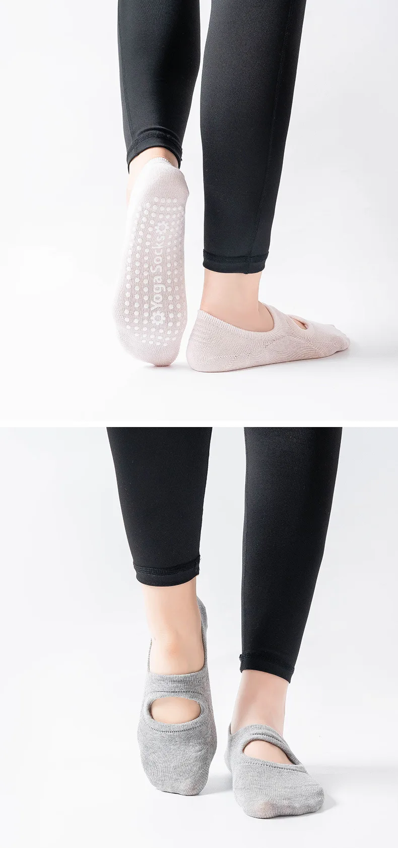 EU 35-42 Silicone Anti-Slip Backless Yoga Socks Women Pilate Socks Indoor Dance Ballet Fitness Sports Socks for Fitness Gym