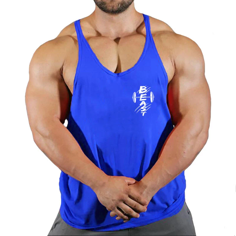 Summer Brand Fitness Tank Top Men Bodybuilding 2023 Train Gyms Clothing Fitness Men Shirt Running Vest Cotton Singlets Muscle