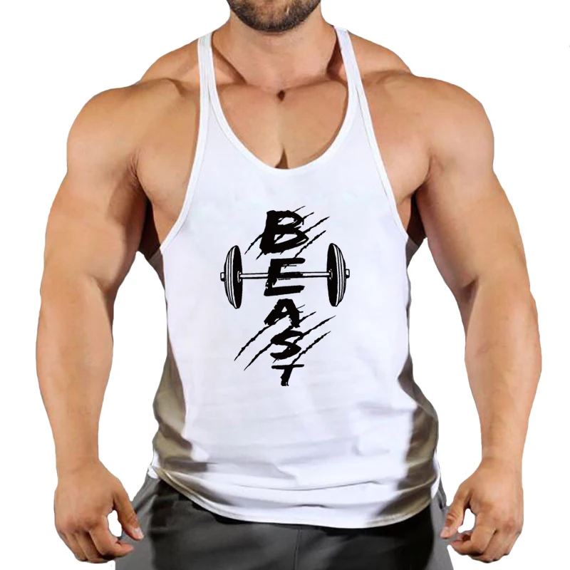 Summer Brand Fitness Tank Top Men Bodybuilding 2023 Train Gyms Clothing Fitness Men Shirt Running Vest Cotton Singlets Muscle