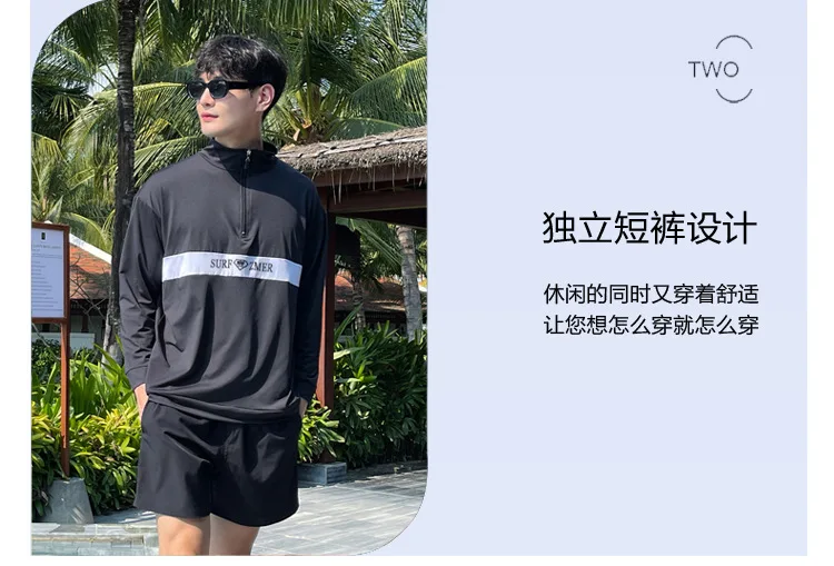 Couples Long Sleeve Rash Guards Multi-Piece Swimsuit Swimwear Bathing Suits Surfing Long Pants for Women And Men Beach Wear