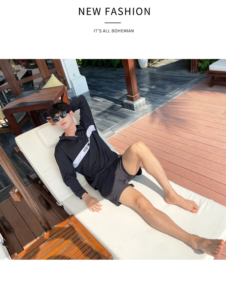 Couples Long Sleeve Rash Guards Multi-Piece Swimsuit Swimwear Bathing Suits Surfing Long Pants for Women And Men Beach Wear