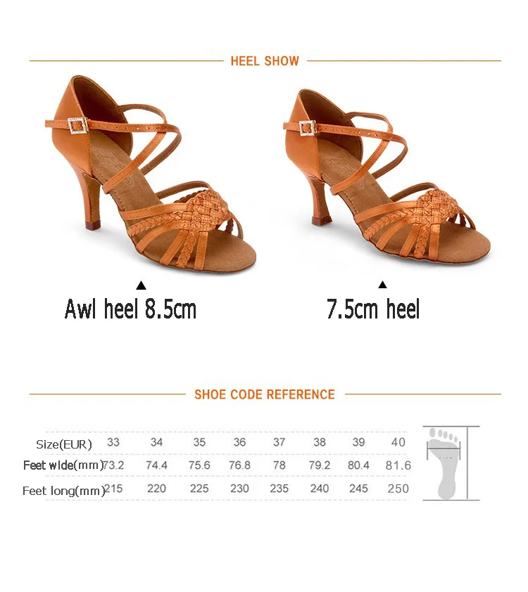 BD Dance Party Ballroom Dancing Shoes for Latin Style Social High Heels Dance Shoe Sandals Practice Sneakers Woman Luxury 2360B