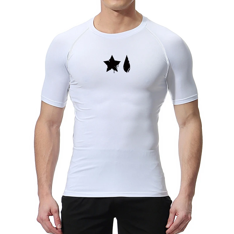 Spider Print Compression Shirt for Men Sporty Quick Dry Long Sleeve Tees Tshirt Tops Gym Workout Fitness Undershirts Baselayers