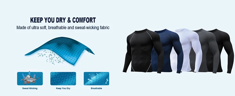 Spider Print Compression Shirt for Men Sporty Quick Dry Long Sleeve Tees Tshirt Tops Gym Workout Fitness Undershirts Baselayers