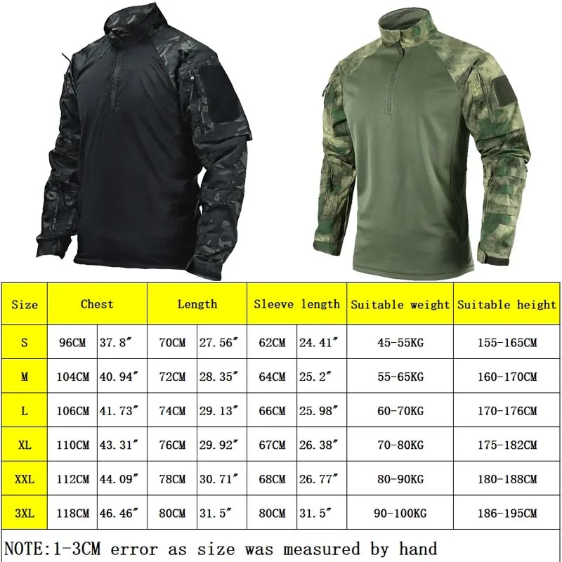 Camo Suits Tactical Shirts Training Sets Multi-pocket Work Pants Outfit Combat Tops Windproof Hunting Clothes Wear-resisting