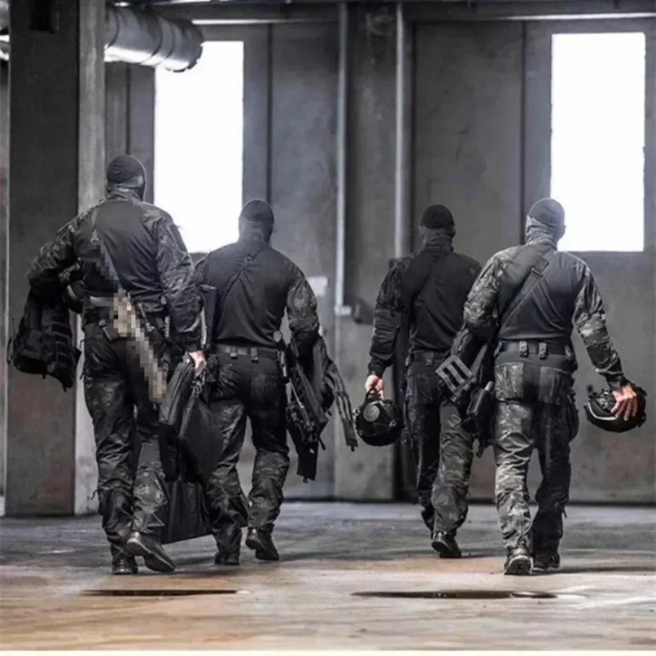 Camo Suits Tactical Shirts Training Sets Multi-pocket Work Pants Outfit Combat Tops Windproof Hunting Clothes Wear-resisting