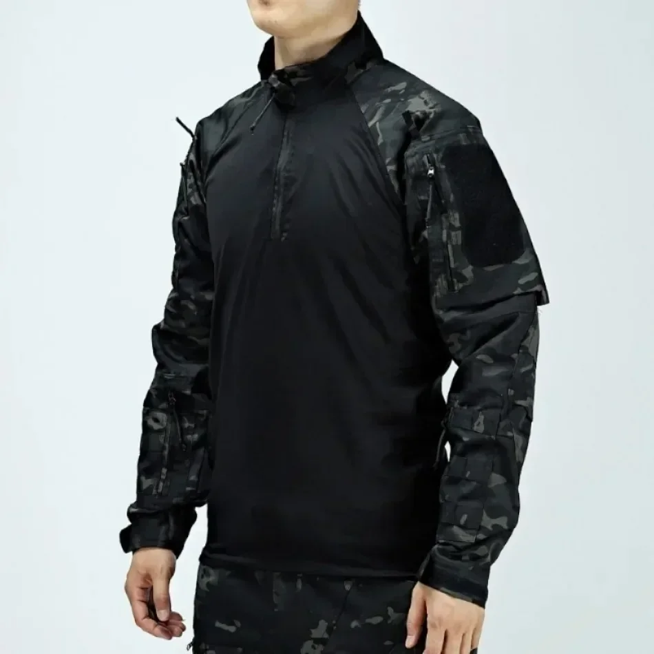 Camo Suits Tactical Shirts Training Sets Multi-pocket Work Pants Outfit Combat Tops Windproof Hunting Clothes Wear-resisting