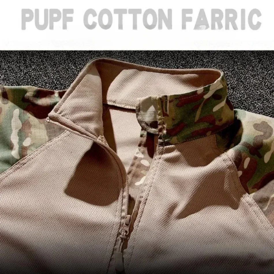 Camo Suits Tactical Shirts Training Sets Multi-pocket Work Pants Outfit Combat Tops Windproof Hunting Clothes Wear-resisting