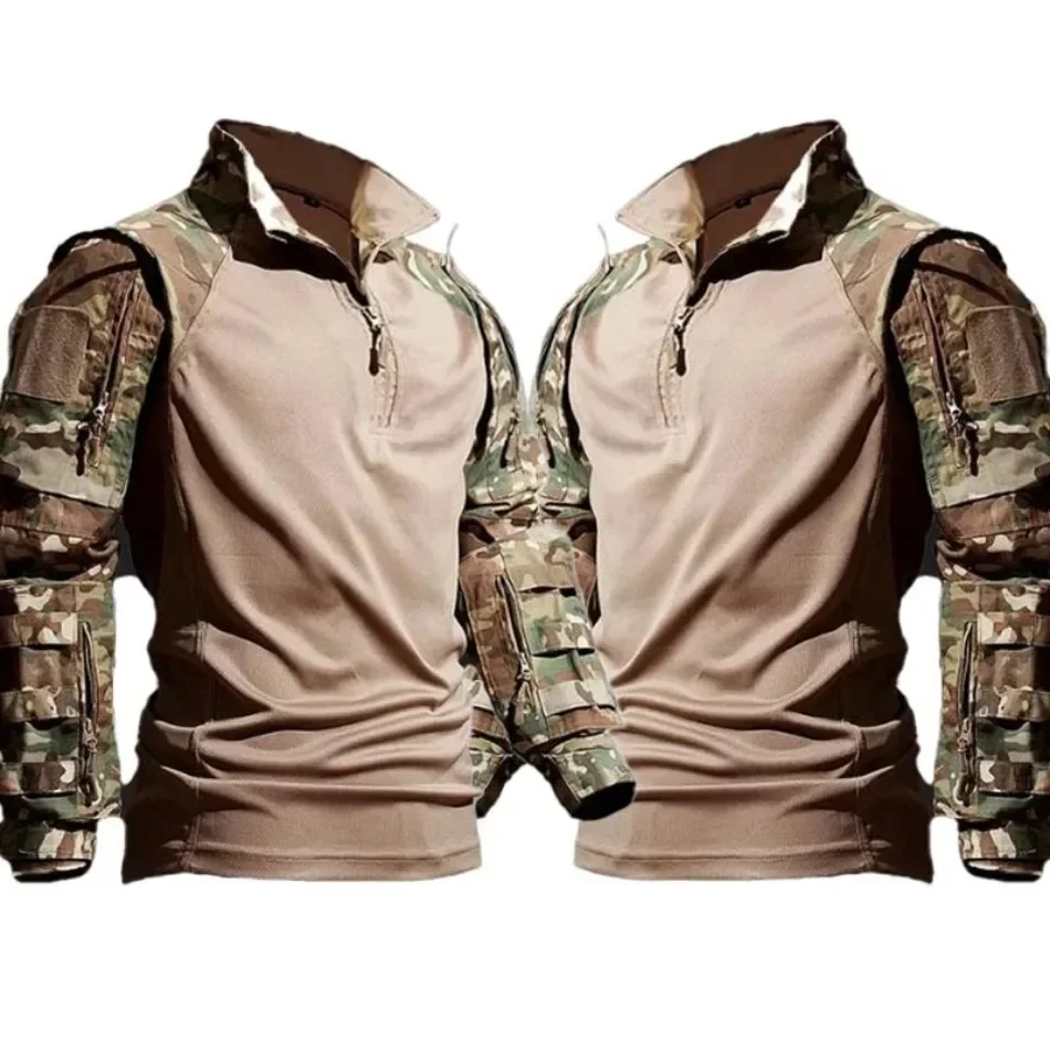 Camo Suits Tactical Shirts Training Sets Multi-pocket Work Pants Outfit Combat Tops Windproof Hunting Clothes Wear-resisting