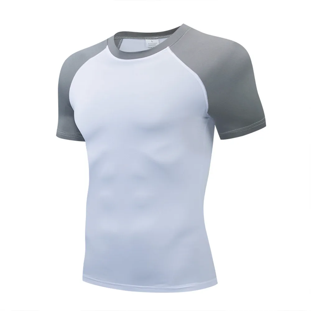 Men's T-Shirt Running Sport T Shirt Men Compression Top Tee Fitness Quick Dry Tight Training Gym Sport Running Shirts Men Jersey