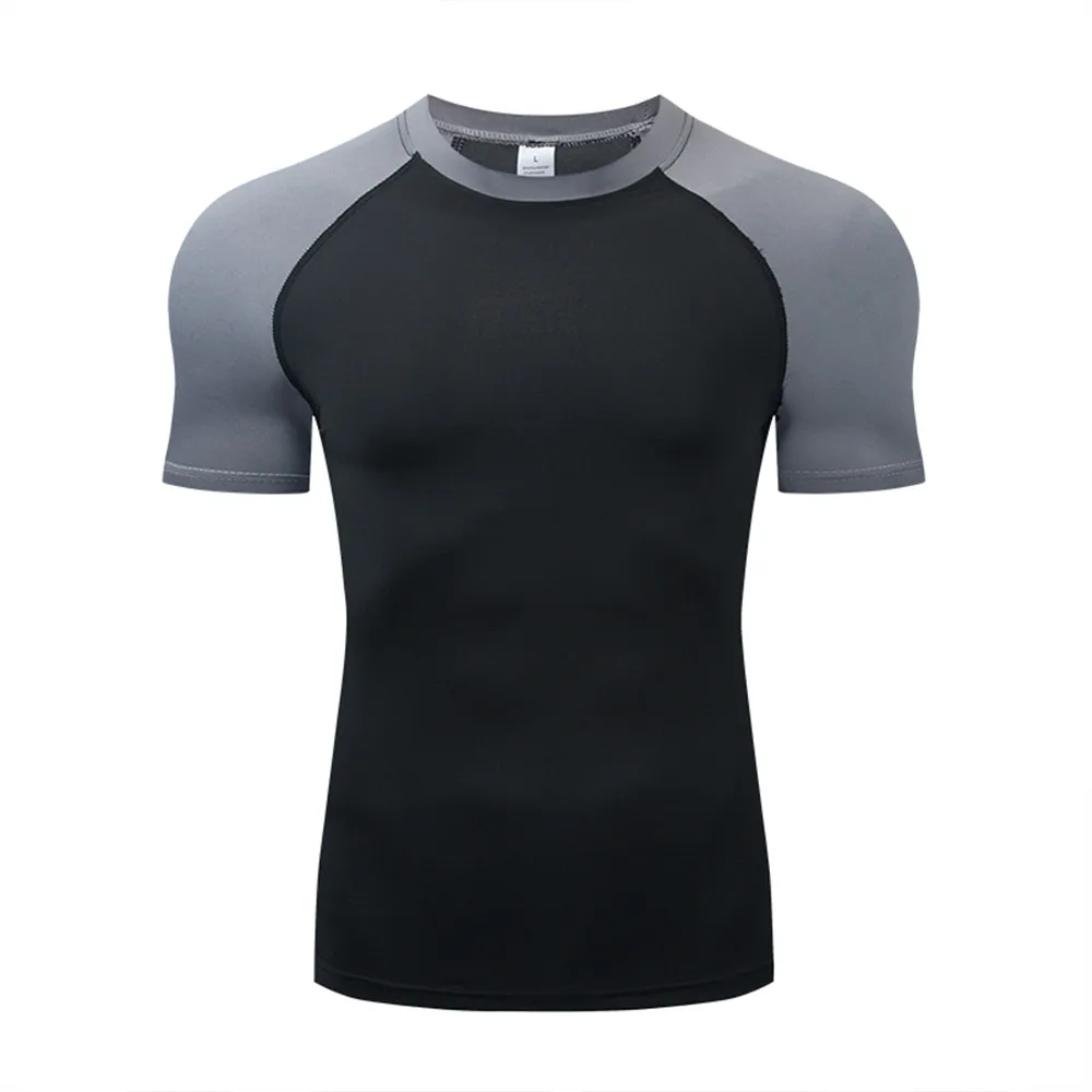 Men's T-Shirt Running Sport T Shirt Men Compression Top Tee Fitness Quick Dry Tight Training Gym Sport Running Shirts Men Jersey