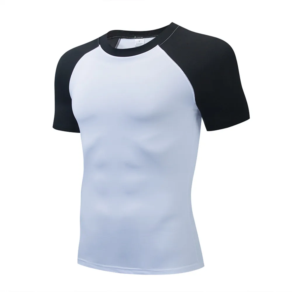 Men's T-Shirt Running Sport T Shirt Men Compression Top Tee Fitness Quick Dry Tight Training Gym Sport Running Shirts Men Jersey