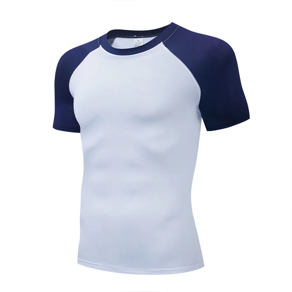 Men's T-Shirt Running Sport T Shirt Men Compression Top Tee Fitness Quick Dry Tight Training Gym Sport Running Shirts Men Jersey