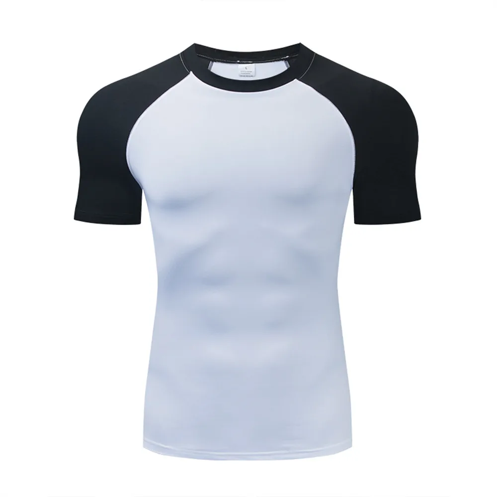 Men's T-Shirt Running Sport T Shirt Men Compression Top Tee Fitness Quick Dry Tight Training Gym Sport Running Shirts Men Jersey