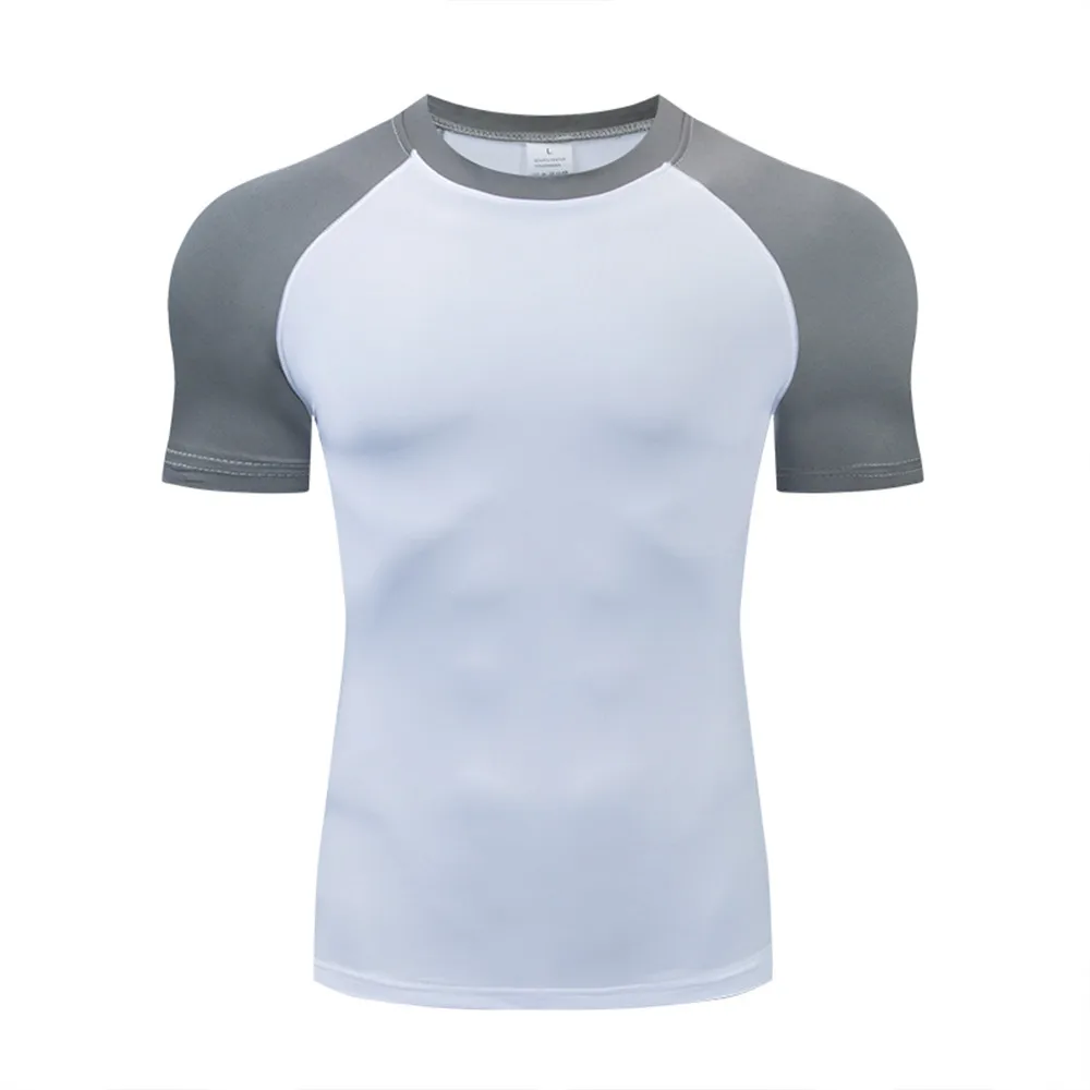Men's T-Shirt Running Sport T Shirt Men Compression Top Tee Fitness Quick Dry Tight Training Gym Sport Running Shirts Men Jersey