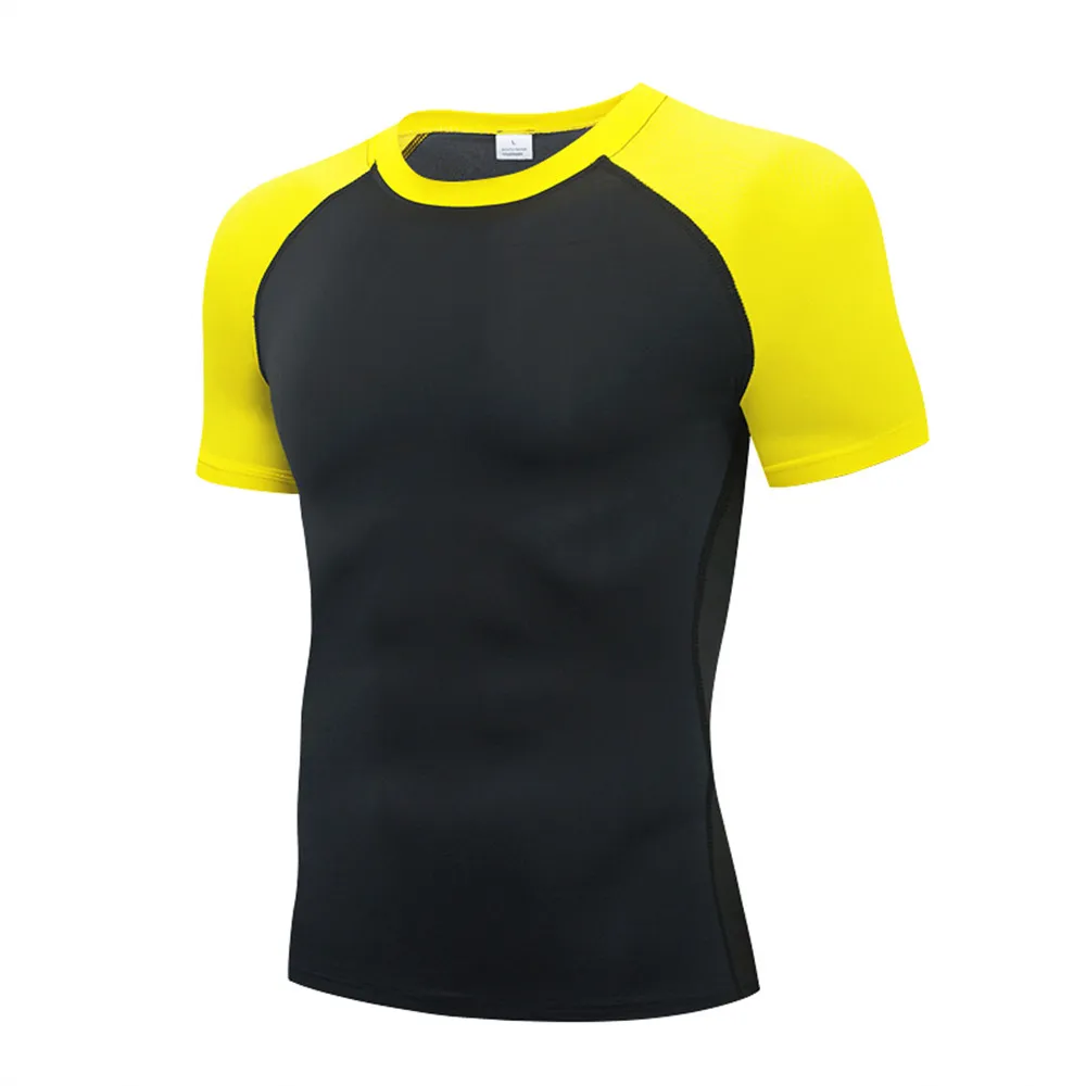 Men's T-Shirt Running Sport T Shirt Men Compression Top Tee Fitness Quick Dry Tight Training Gym Sport Running Shirts Men Jersey