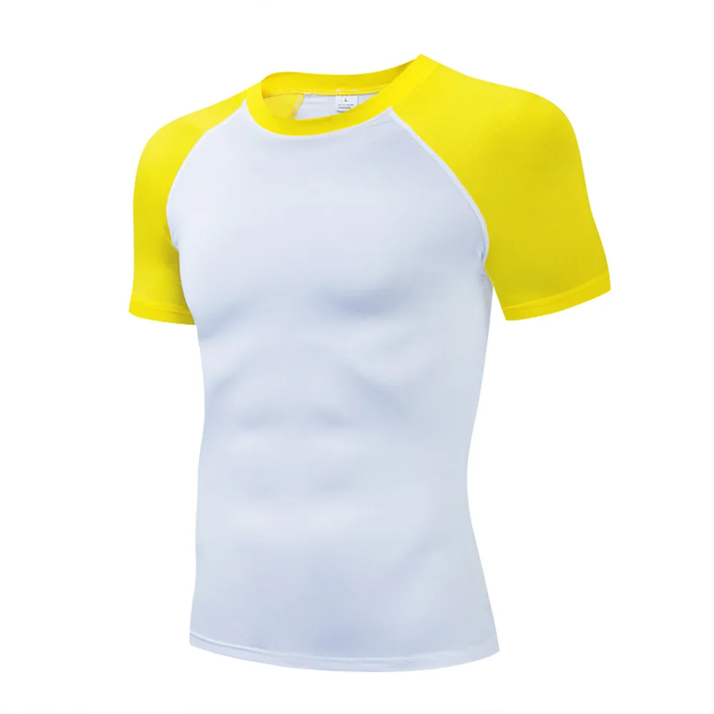 Men's T-Shirt Running Sport T Shirt Men Compression Top Tee Fitness Quick Dry Tight Training Gym Sport Running Shirts Men Jersey