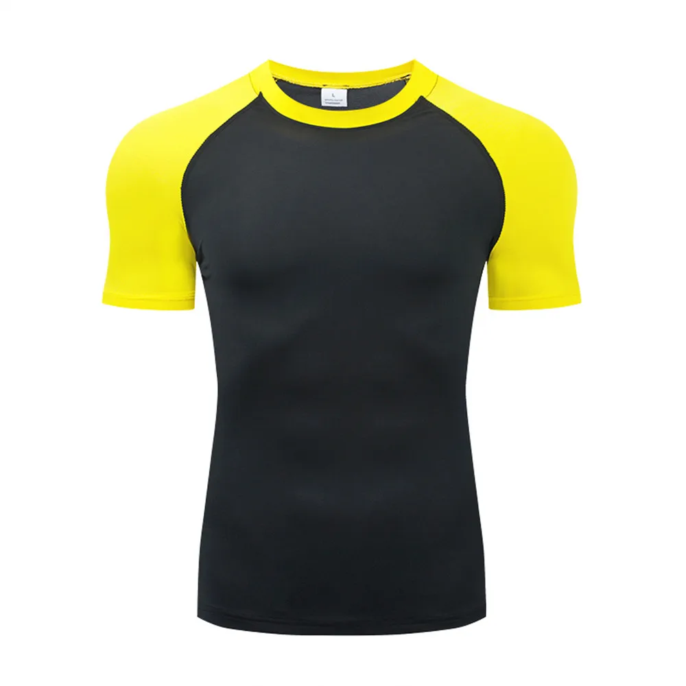 Men's T-Shirt Running Sport T Shirt Men Compression Top Tee Fitness Quick Dry Tight Training Gym Sport Running Shirts Men Jersey