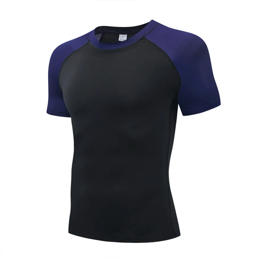 Men's T-Shirt Running Sport T Shirt Men Compression Top Tee Fitness Quick Dry Tight Training Gym Sport Running Shirts Men Jersey