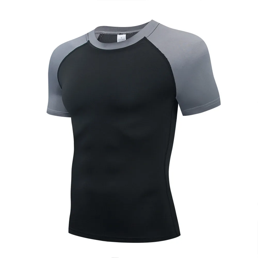 Men's T-Shirt Running Sport T Shirt Men Compression Top Tee Fitness Quick Dry Tight Training Gym Sport Running Shirts Men Jersey
