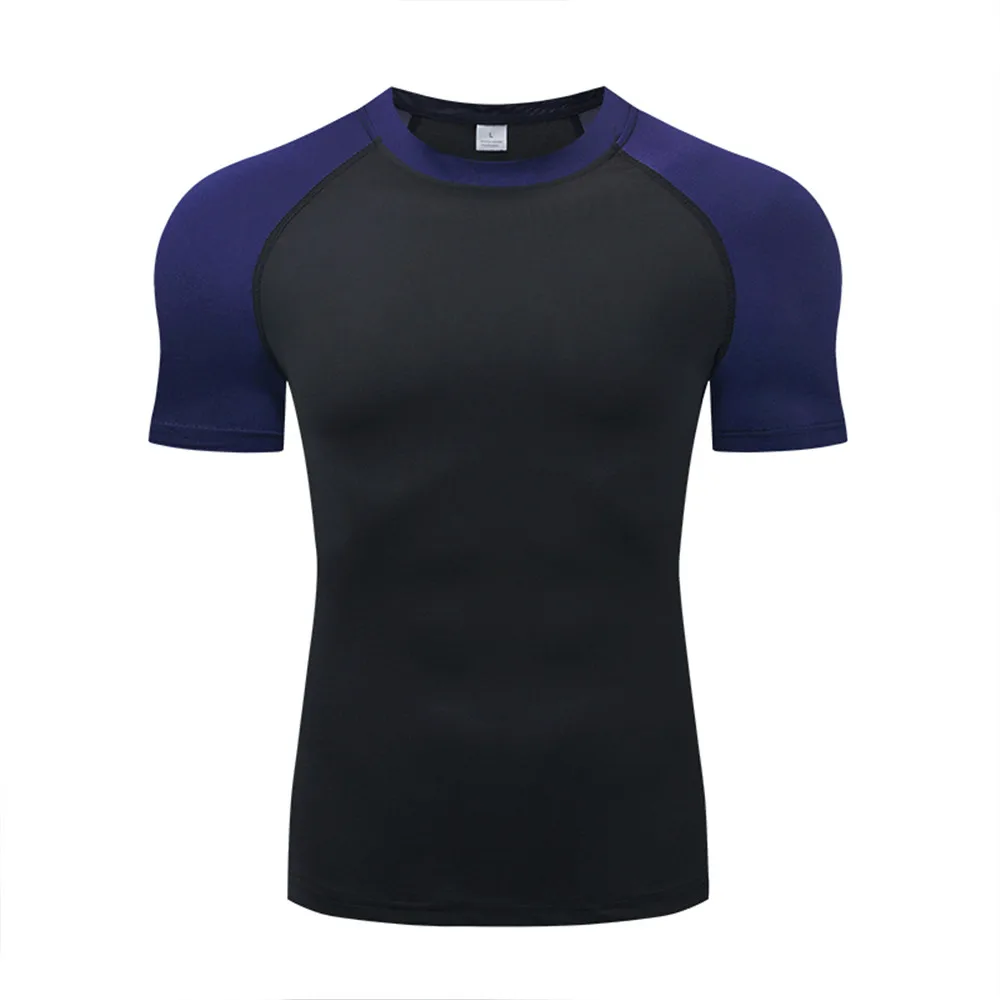 Men's T-Shirt Running Sport T Shirt Men Compression Top Tee Fitness Quick Dry Tight Training Gym Sport Running Shirts Men Jersey