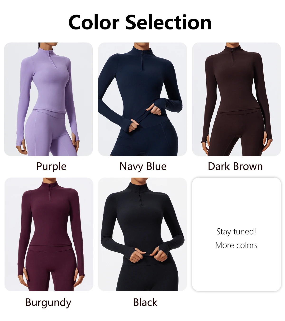 Hearuisavy Summer Half Zipper High Collar Sports Shirts Quick-Dry Yoga Clothing Fitness Long Sleeve Tight Clothes Sportswear Gym