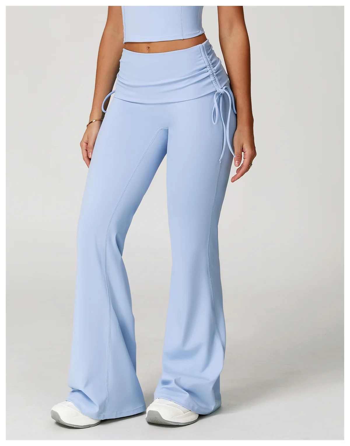 Bell-bottoms High Waist Workout Yoga Leggings Fitness Butt Lifting Scrunch Butt Sports Gym Flared Pants Women Wide Leg Pants