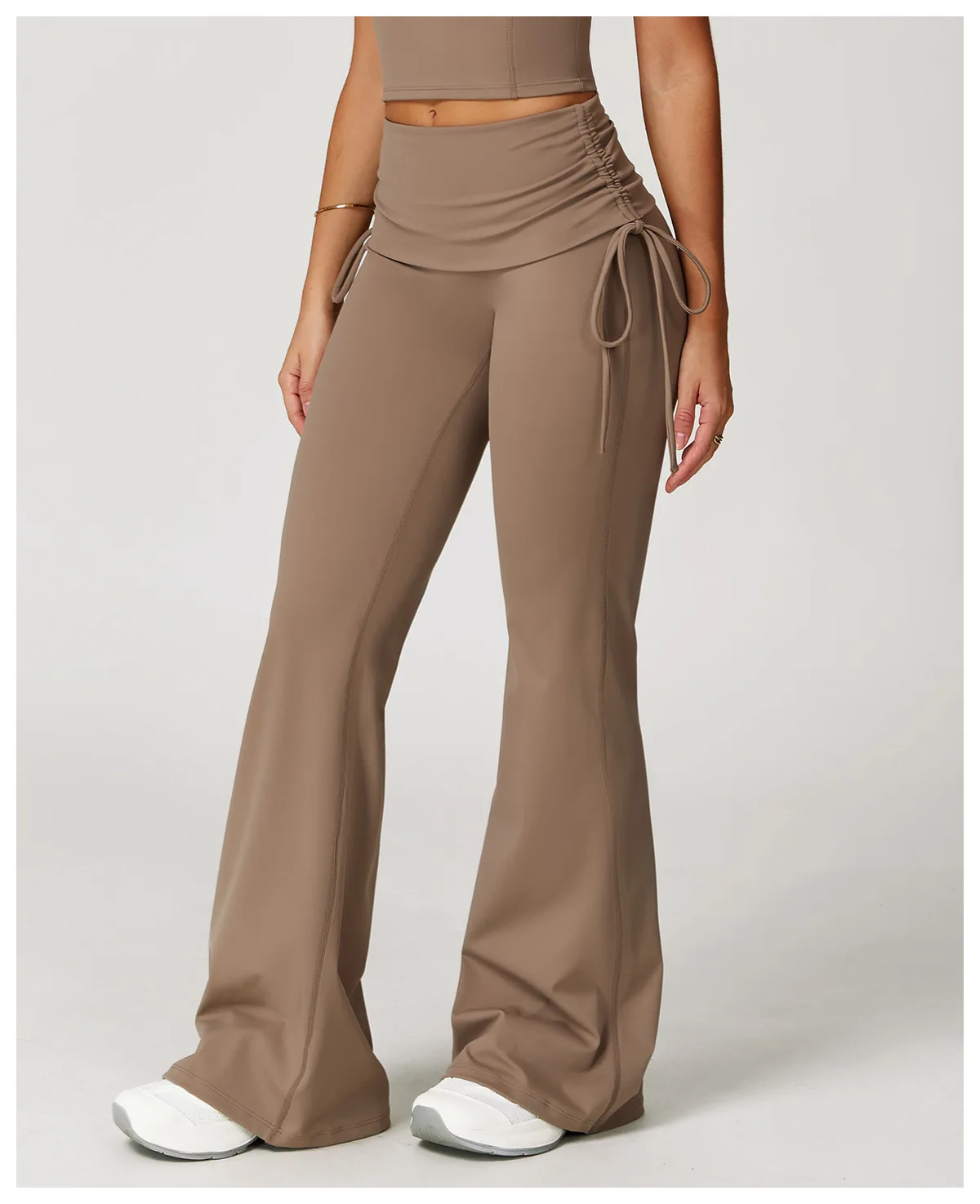 Bell-bottoms High Waist Workout Yoga Leggings Fitness Butt Lifting Scrunch Butt Sports Gym Flared Pants Women Wide Leg Pants