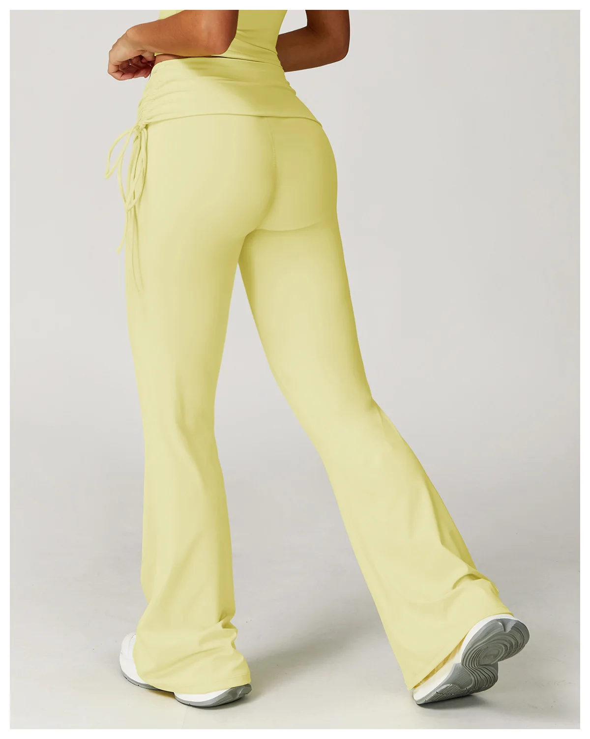 Bell-bottoms High Waist Workout Yoga Leggings Fitness Butt Lifting Scrunch Butt Sports Gym Flared Pants Women Wide Leg Pants